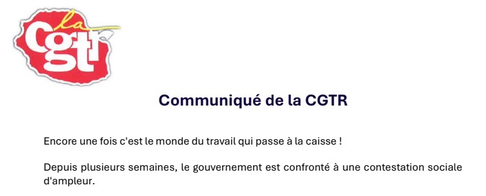 Communiqué CGTR reforme retraites Lecornu